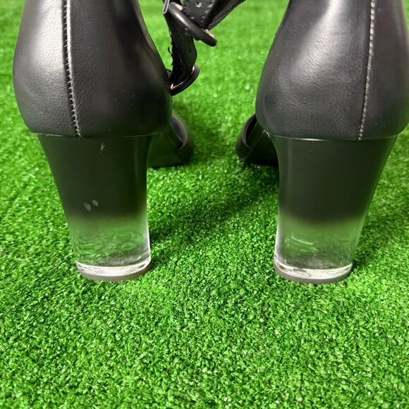 Torrid Lucite D'orsay Ankle Strap Closed Toe Heel Extra Wide Shoes Size 13WW NEW - Picture 8 of 12